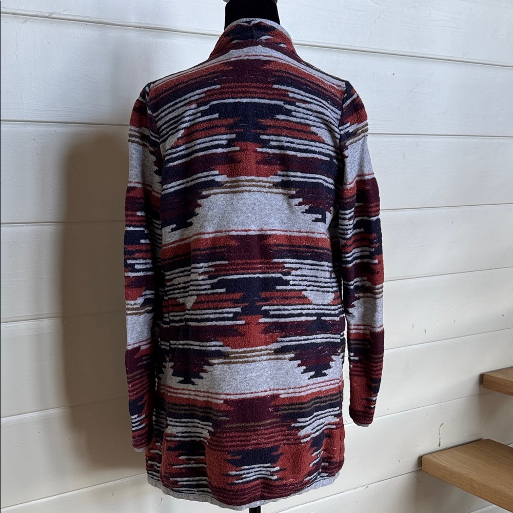 Lucky Brand Women’s S Southwestern Aztec Open Front Cardigan Duster Boho - Picture 13 of 14